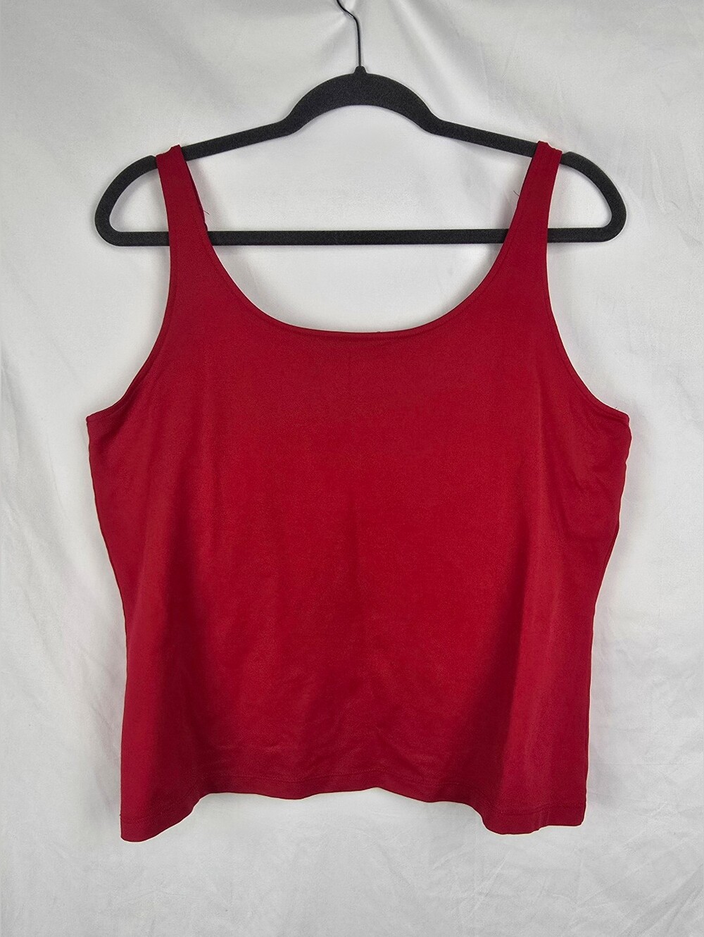 Chico's Boxy Minimalist Red Unpadded BraTop Tank Top sz 3 (XL)